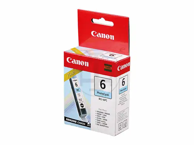 Canon 4709A002/BCI-6PC Cartouche d'encre cyan claire, 280 Pages ISO/IEC 24711 13ml pour Canon BJC 8200/I 990/I 9900/S 800