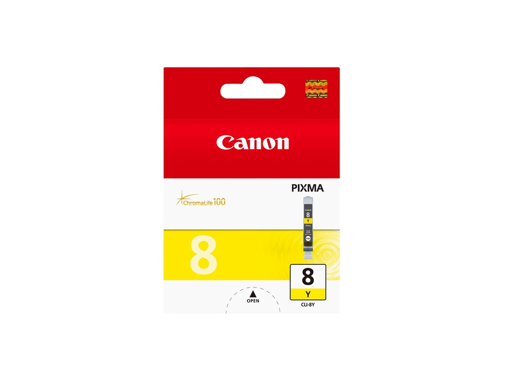 Canon 0623B001/CLI-8Y Cartouche d'encre jaune, 530 Pages ISO/IEC 24711 13ml pour Canon Pixma IP 3300/4200/6600/MP 960/Pro 9000