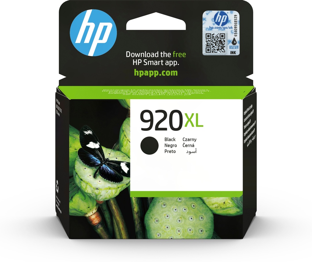 HP CD975AE/920XL Cartouche d'encre noire haute capacité, 1.200 Pages ISO/IEC 24711 49ml pour HP OfficeJet 6000