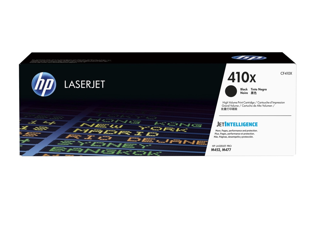 HP CF410X/410X Cartouche toner noir haute capacité, 6.500 Pages ISO/IEC 19798 pour HP Pro M 452