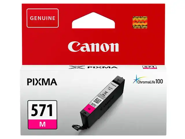 Canon 0387C001/CLI-571M Cartouche d'encre magenta, 297 Pages ISO/IEC 24711 182 Photos 6.5ml pour Canon Pixma MG 5750/7750