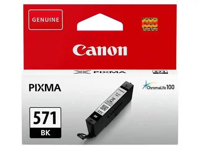Canon 0385C001/CLI-571BK Cartouche d'encre noire, 1.105 Pages ISO/IEC 24711 398 Photos 6.5ml pour Canon Pixma MG 5750/7750