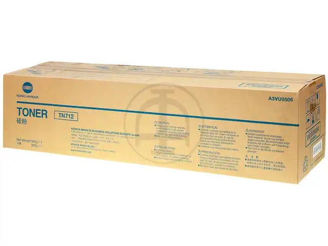 Konica Minolta A3VU050|TN-712 Toner noir, 40.800 Feuilles pour Bizhub 654/654 e/754/754 e