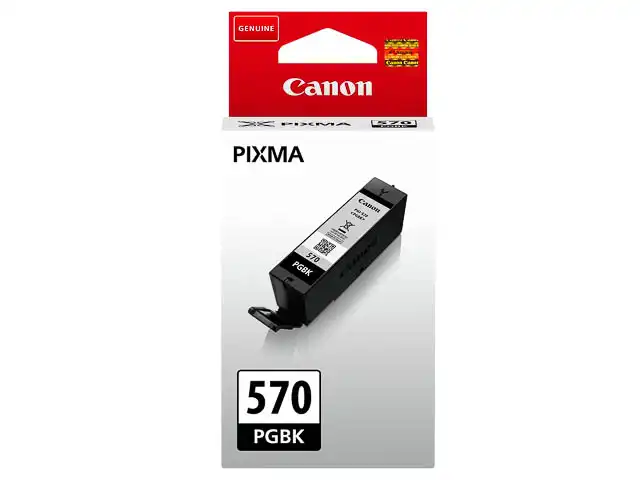 Canon 0372C001/PGI-570PGBK Cartouche d'encre noire pigmentée, 300 Feuilles ISO/IEC 24711 15ml pour Canon Pixma MG 5750/7750