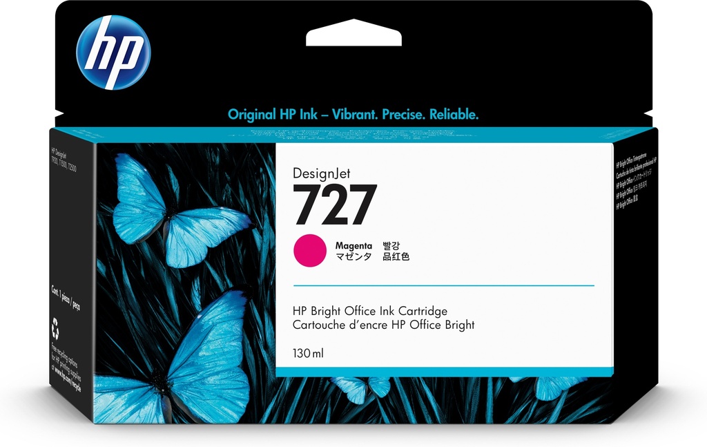 HP B3P20A/727 Cartouche d'encre magenta 130ml pour HP DesignJet T 920/930