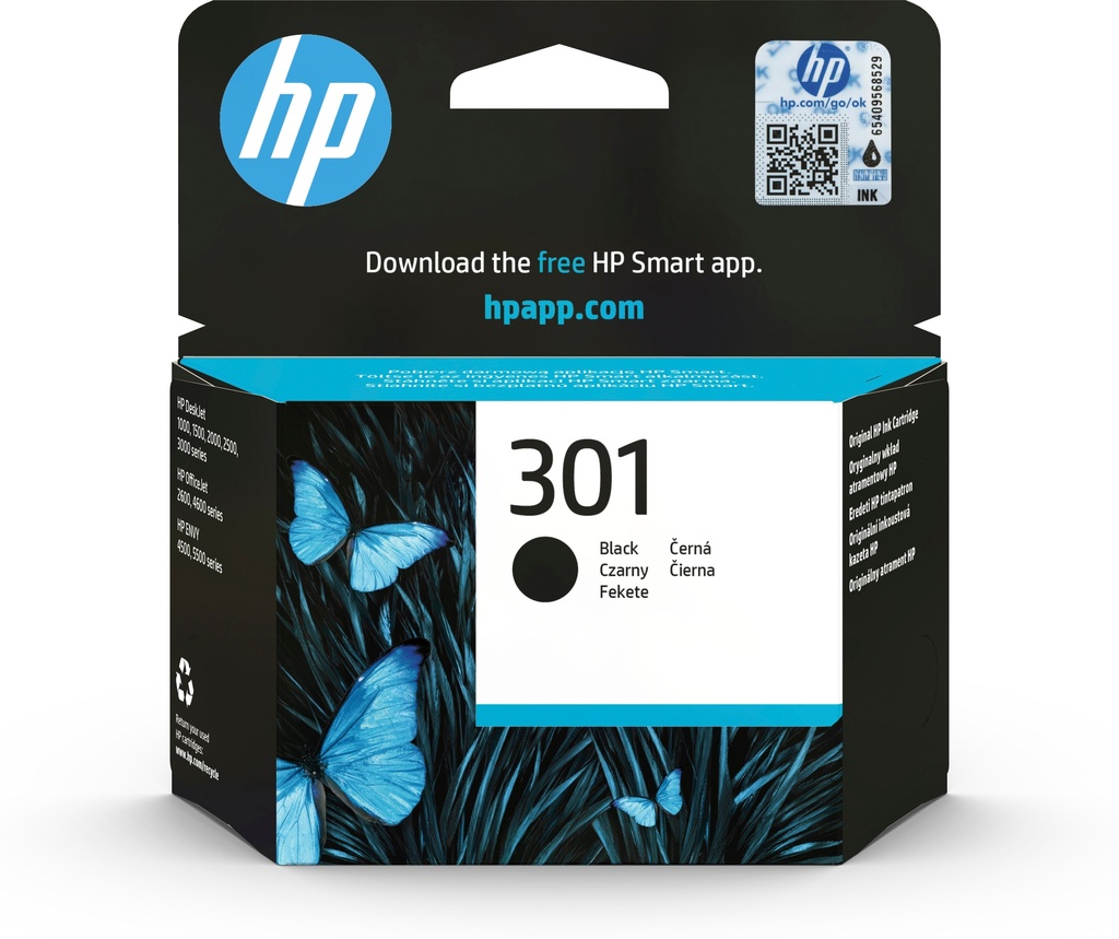 HP 301 Black Original ink cartridge