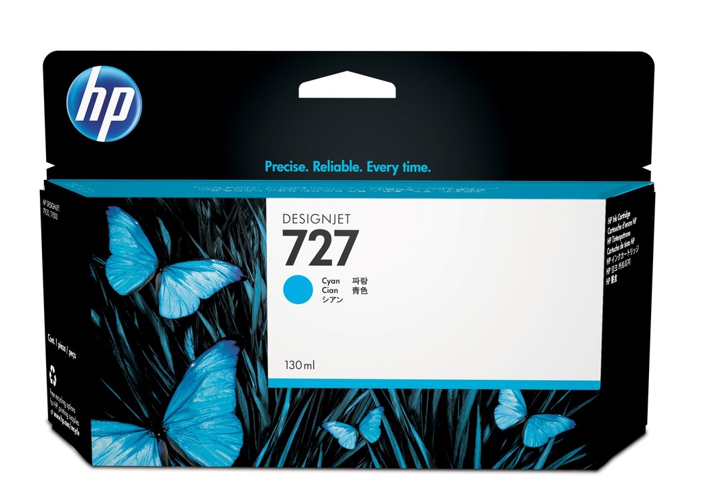 HP B3P19A/727 Cartouche d'encre cyan 130ml pour HP DesignJet T 920/930