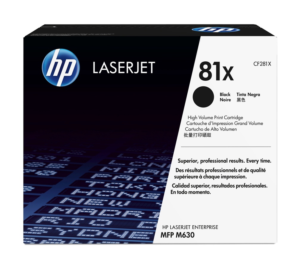 HP CF281X/81X Cartouche toner noir haute capacité, 25.000 Pages ISO/IEC 19752 pour HP LaserJet M 606/630