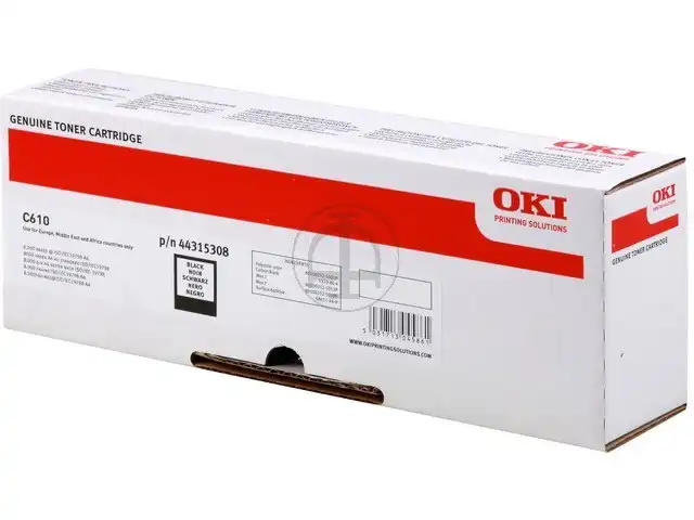 OKI 44315308 Kit toner noir, 8.000 Feuilles pour C 610 CDN/DN/DTN/N