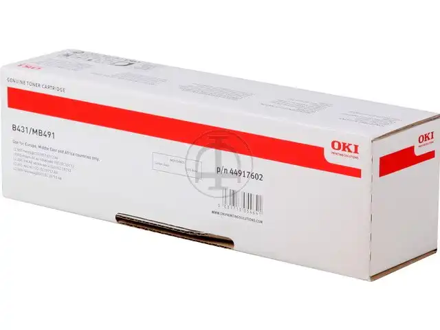 OKI 44917602 Kit toner extra haute capacité, 12.000 Pages ISO/IEC 19752 pour OKI B 431/MB 491