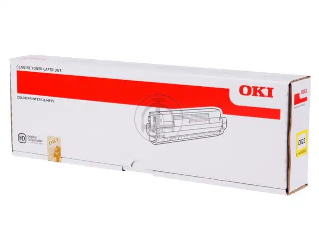 OKI 44844613 Kit toner jaune, 7.300 Feuilles ISO/IEC 19752 pour C 822 CDTN/DN/N