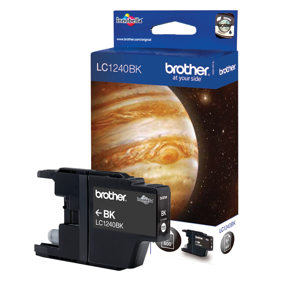 Brother LC-1240BK Cartouche d'encre noire, 600 Pages ISO/IEC 24711 pour Brother DCP-J 525/MFC-J 6510