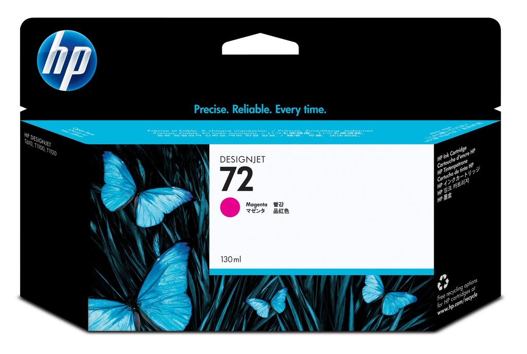 HP C9372A/72 Cartouche d'encre magenta 130ml pour HP DesignJet T 1100/1200/1300/620