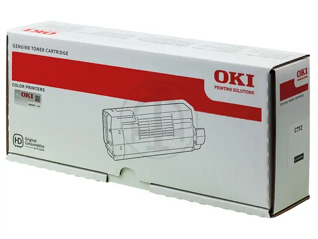 OKI 46507616 Kit toner noir, 11.000 Feuilles ISO/IEC 19798 pour OKI C 712