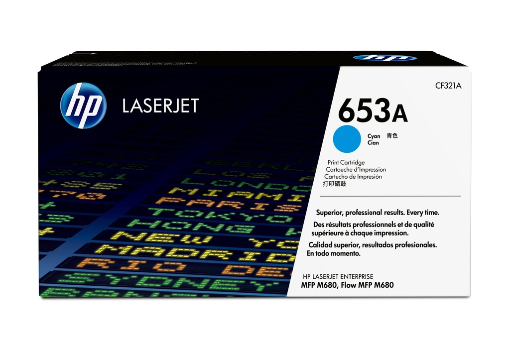 HP 653A toner cyan authentique LaserJet