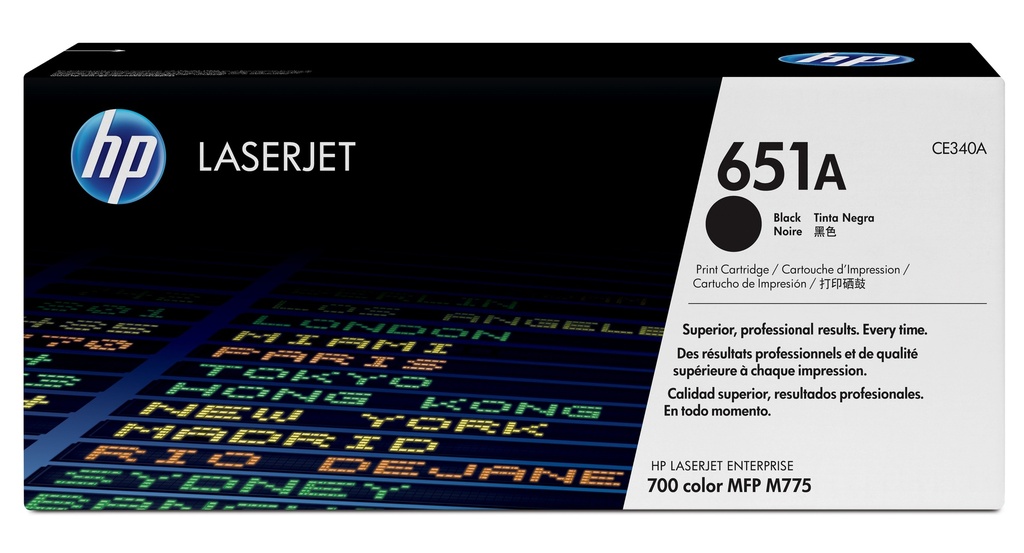 HP CE340A/651A Cartouche toner noir, 13.500 Pages ISO/IEC 19798 pour HP LaserJet 700 M775