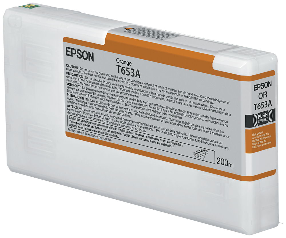 Epson C13T653A00/T653A Cartouche d'encre orange 200ml pour Epson Stylus Pro 4900