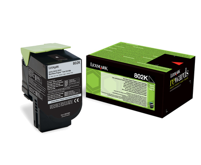 Lexmark 802K Cartouche de toner 1 pièce(s) Original Noir