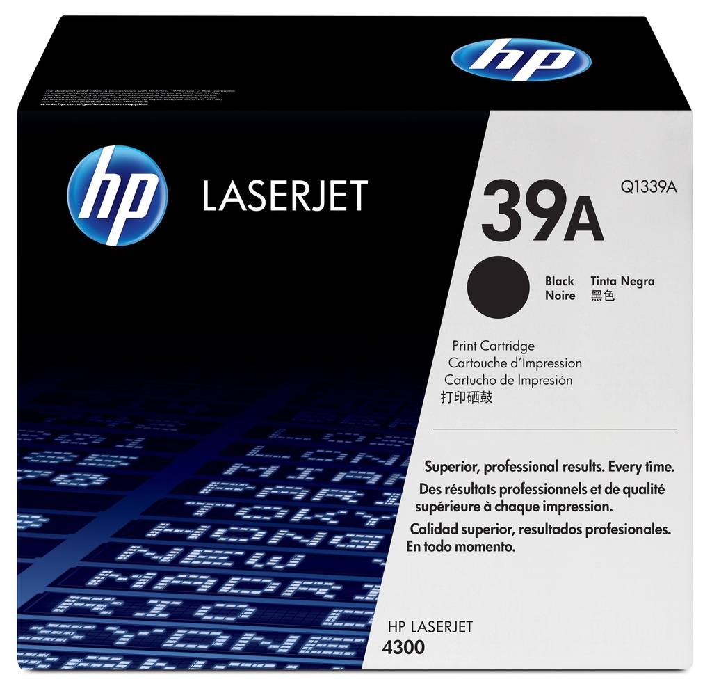 HP Q1339A/39A Cartouche toner noir, 18.000 Pages/5% pour HP LaserJet 4300