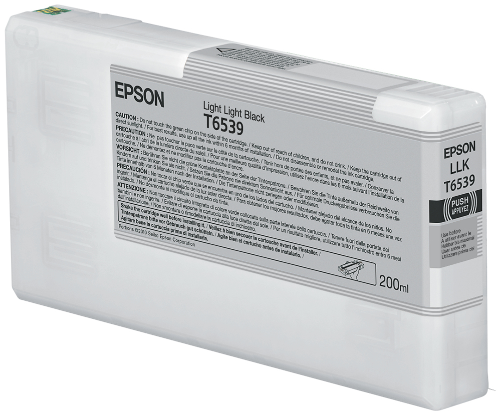 Epson C13T653900/T6539 Cartouche d'encre gris claire 200ml pour Epson Stylus Pro 4900