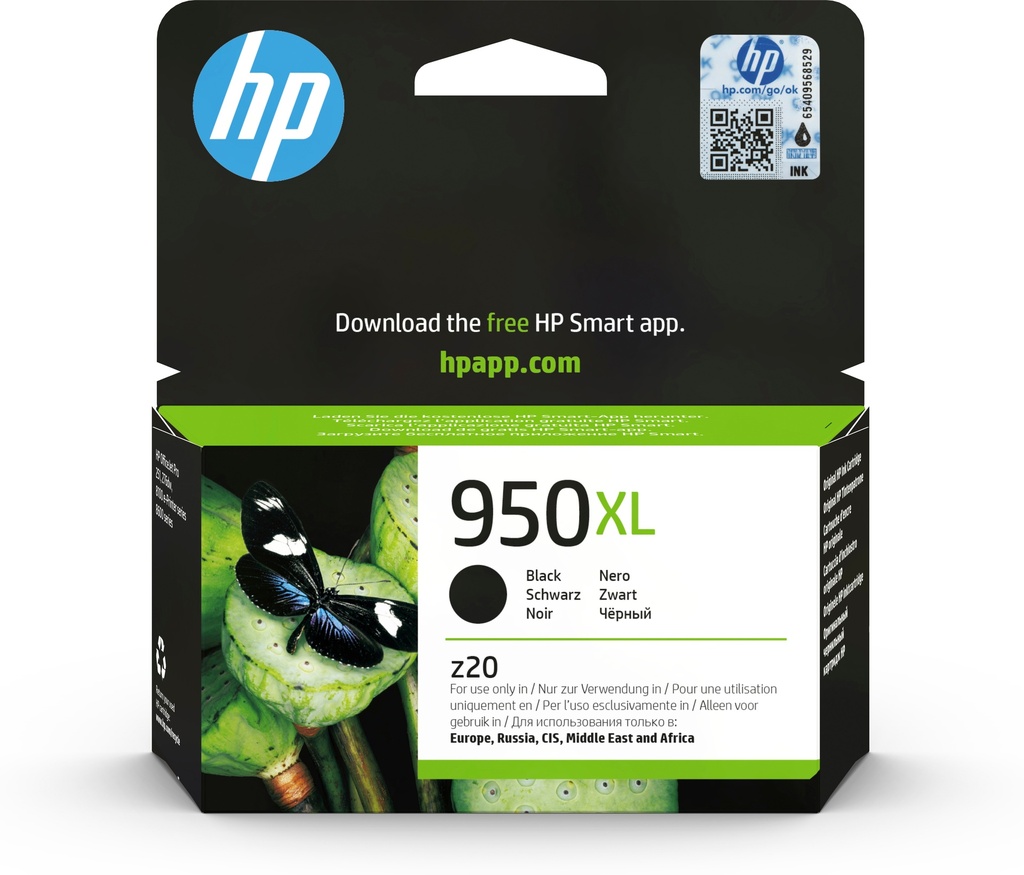 HP CN045AE/950XL Cartouche d'encre noire haute capacité, 2.300 Pages ISO/IEC 24711 53ml pour HP OfficeJet Pro 8100/8610/8620