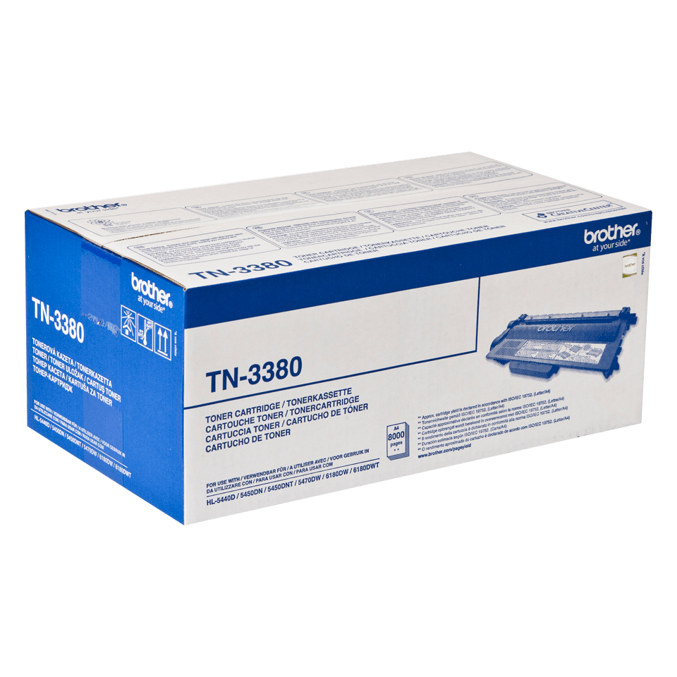 Brother TN-3380 Kit toner haute capacité, 8.000 Pages ISO/IEC 19752 pour Brother HL-5450/6180