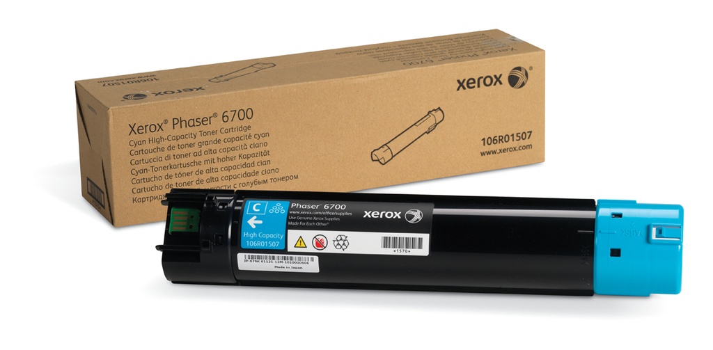 Xerox Cartouche de toner Cyan de Grande capacité Phaser™ 6700 (12000 pages) - 106R01507