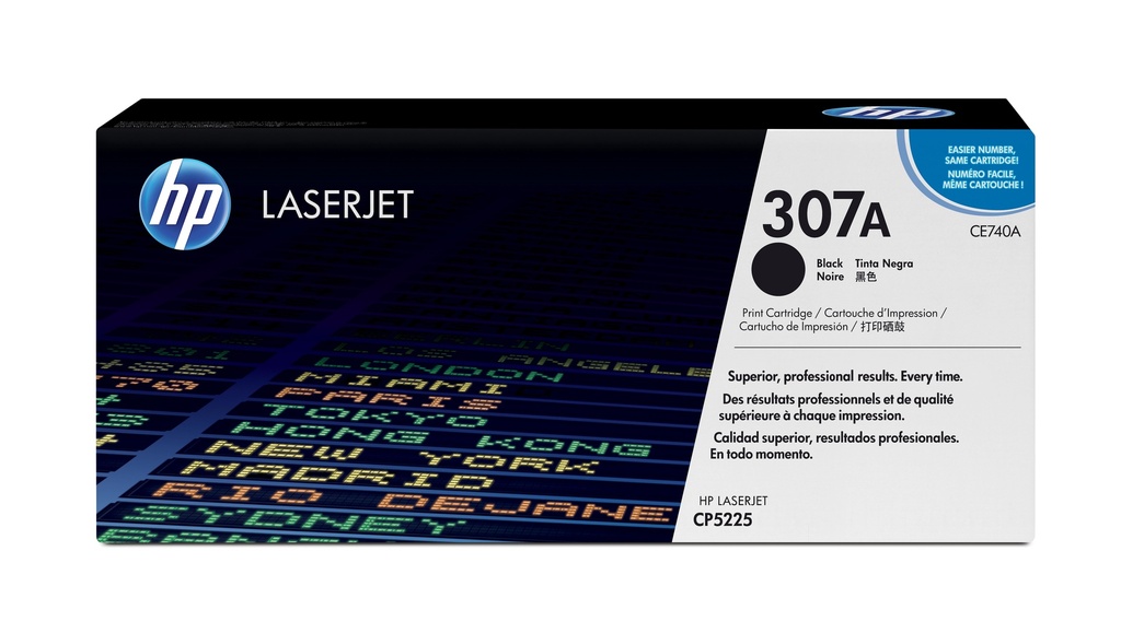 HP CE740A/307A Cartouche toner noir, 7.000 Pages ISO/IEC 19798 pour HP CLJ CP 5220