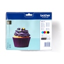 Brother LC-123VALBPDR Cartouche d'encre multi pack Bk,C,M,Y, 4x600 Pages ISO/IEC 24711 UE4 pour Brother DCP-J 132/MFC-J 4510/MFC-J 6920