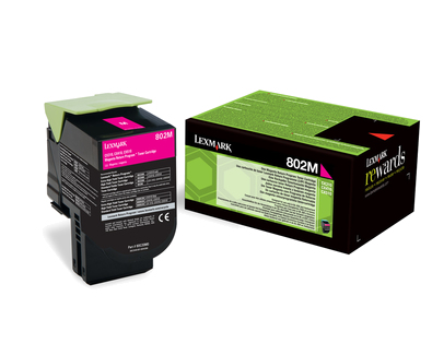 Lexmark 802M Cartouche de toner 1 pièce(s) Original Magenta