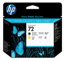 HP 72 Matte Black and Yellow DesignJet Printhead ink cartridge