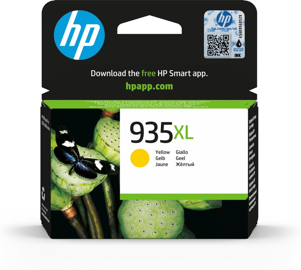 HP C2P26AE/935XL Cartouche d'encre jaune haute capacité, 825 Pages ISO/IEC 24711 9.5ml pour HP OfficeJet Pro 6230