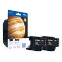 Brother LC-1240BKBP2DR Cartouche d'encre noire twin pack, 2x600 Pages ISO/IEC 24711 UE2 pour Brother DCP-J 525/MFC-J 6510