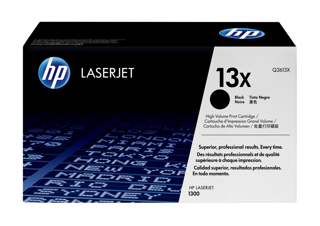 HP Q2613X/13X Cartouche toner noir haute capacité, 4.000 Pages/5% pour HP LaserJet 1300