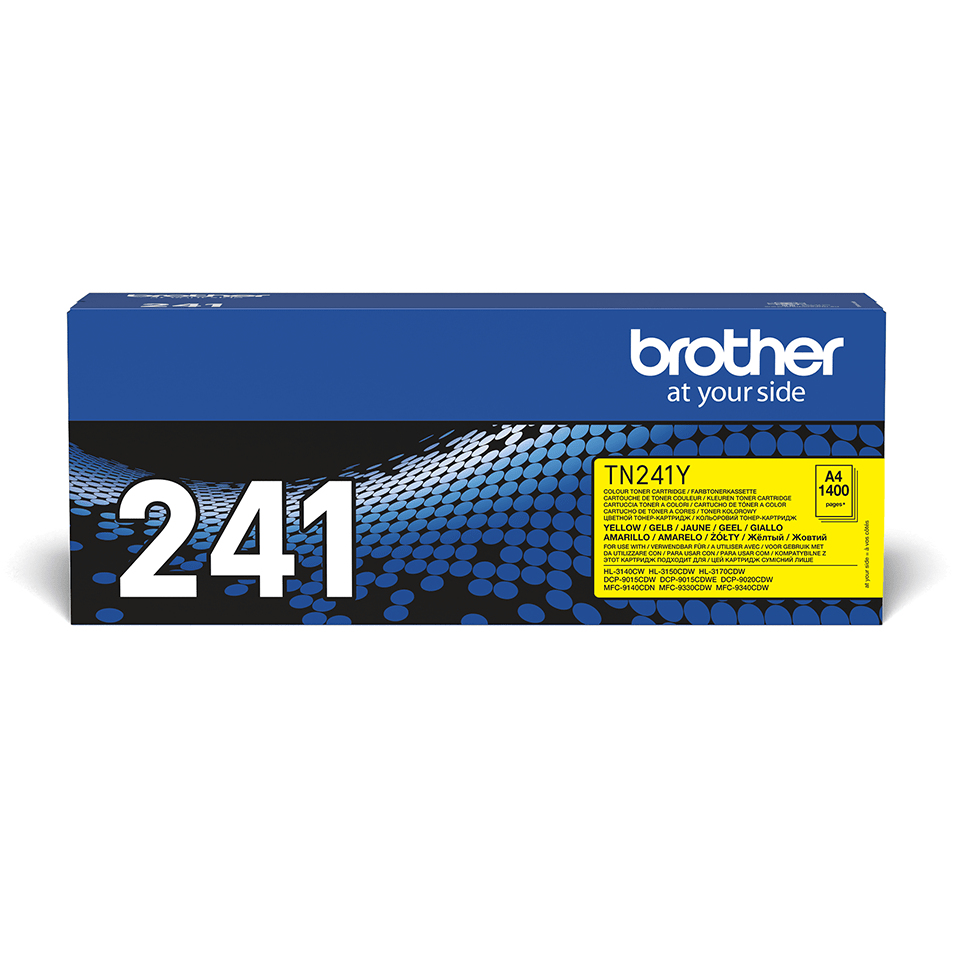Brother TN-241Y Kit toner jaune, 1.400 Pages ISO/IEC 19798 pour Brother HL-3140