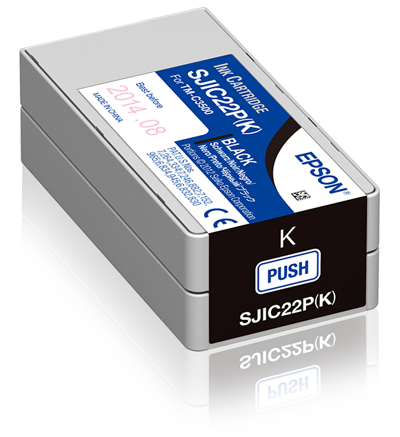 Epson C33S020601/SJI-C-22-P-(K) Cartouche d'encre noire 33ml pour Epson TM-C 3500