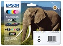 Epson Elephant  C13T24384011|24XL Cartouche d'encre multi pack Bk,C,M,Y,LC,LM, 740 Feuilles 500pg + 5x740 pg, 1x10ml + 3x8.7ml + 2x9.8ml UE6 pour Epson XP 750