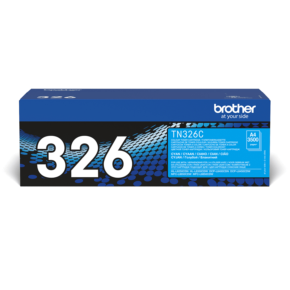 Brother TN-326C Kit toner cyan haute capacité, 3.500 Pages ISO/IEC 19798 pour Brother DCP-L 8400/8450/HL-L 8250
