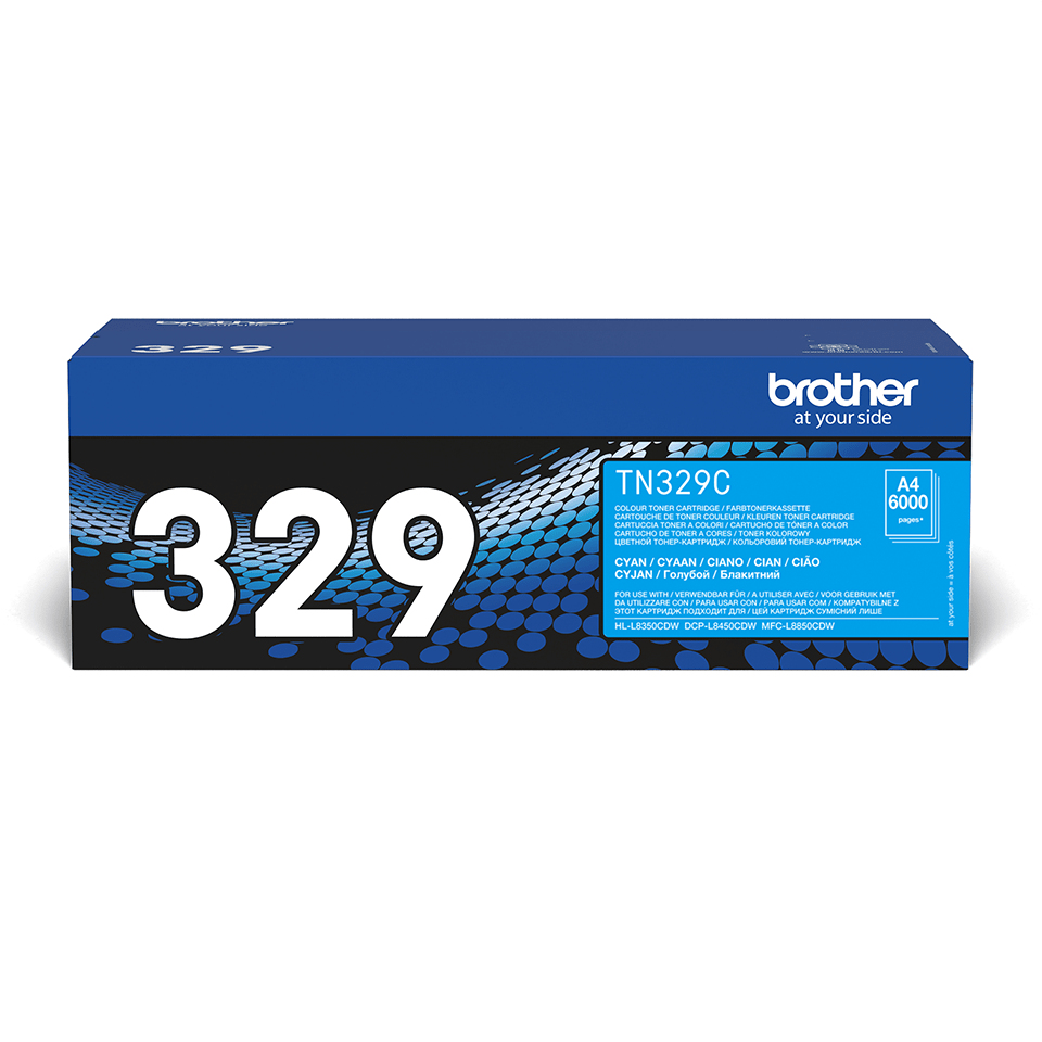 Brother TN-329C Kit toner cyan extra haute capacité, 6.000 Pages ISO/IEC 19798 pour Brother DCP-L 8450