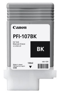 Canon 6705B001/PFI-107BK Cartouche d'encre noire 130ml pour Canon IPF 670/680