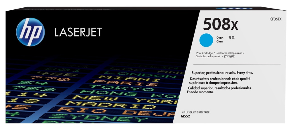 HP 508X High Yield Cyan Original LaserJet toner cartridge