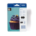 Brother LC-123BKBP2 Cartouche d'encre noire twin pack, 2x600 Pages ISO/IEC 24711 11ml UE2 pour Brother DCP-J 132/MFC-J 4510/MFC-J 6920