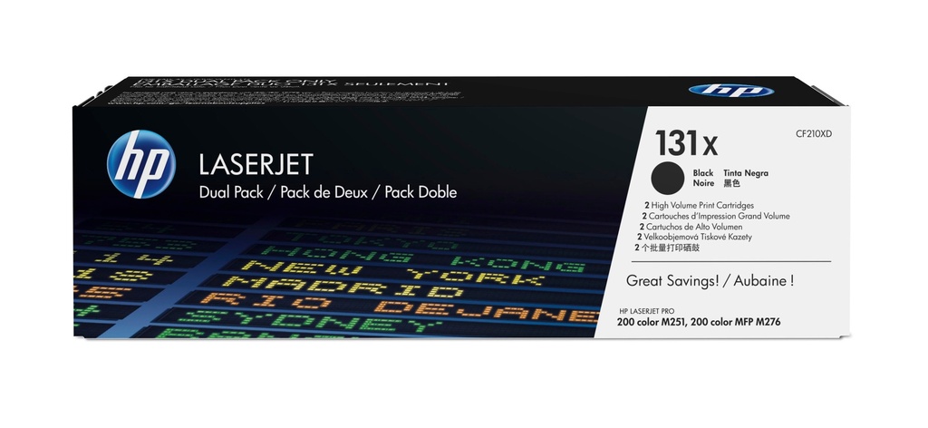 HP 131X 2-pack High Yield Black Original LaserJet Toner Cartridges toner cartridge