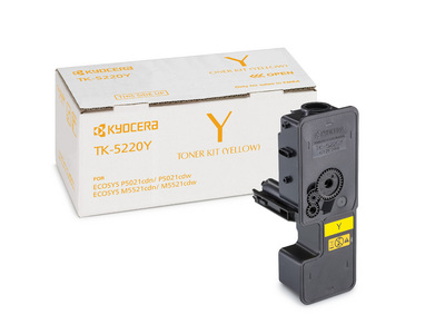 Kyocera 1T02R9ANL1/TK-5220Y Kit toner jaune, 1.200 Feuilles ISO/IEC 19752 pour Kyocera P 5021