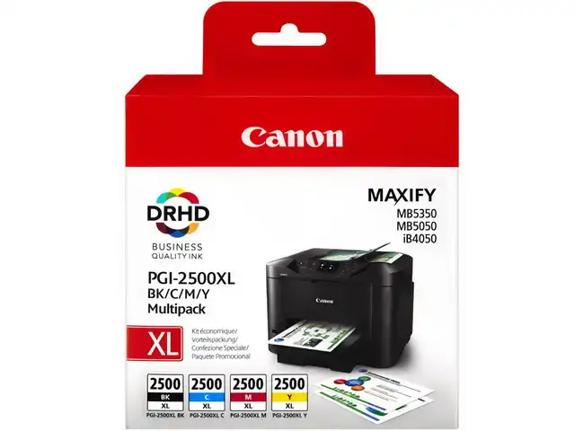 Canon Multipack de cartouches d'encre noire/cyan/magenta/jaune haut rendement PGI-2500XL