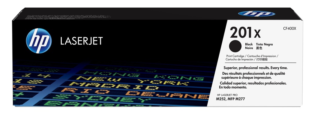 HP CF400X/201X Cartouche toner noir haute capacité, 2.800 Pages ISO/IEC 19752 pour HP Pro M 252
