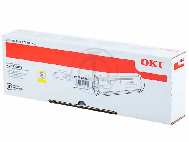 OKI 45862837 Kit toner jaune, 7.300 Feuilles pour MC 853 Series/870 Series/873 Series