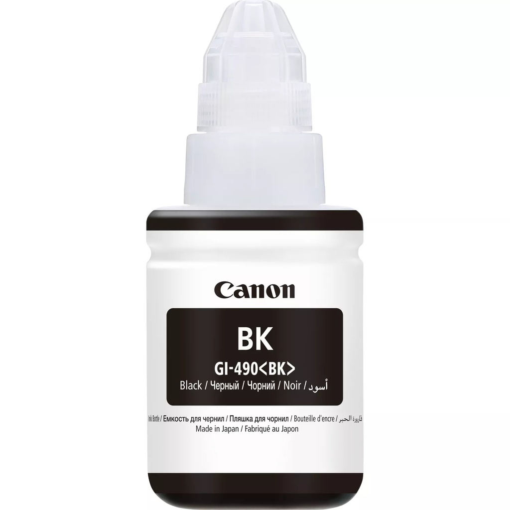 Canon 0663C001/GI-490BK Bouteille d'encre noire, 6.000 Feuilles 135ml pour Canon Pixma G 1400