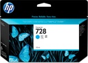 HP F9J67A/728 Cartouche d'encre cyan 130ml pour HP DesignJet T 730/830