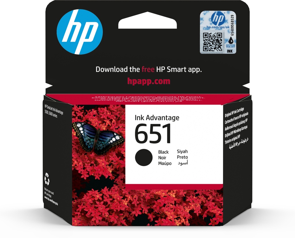 HP C2P10AE/651 Cartouche à tête d'impression noire, 600 Feuilles pour HP DeskJet 5575